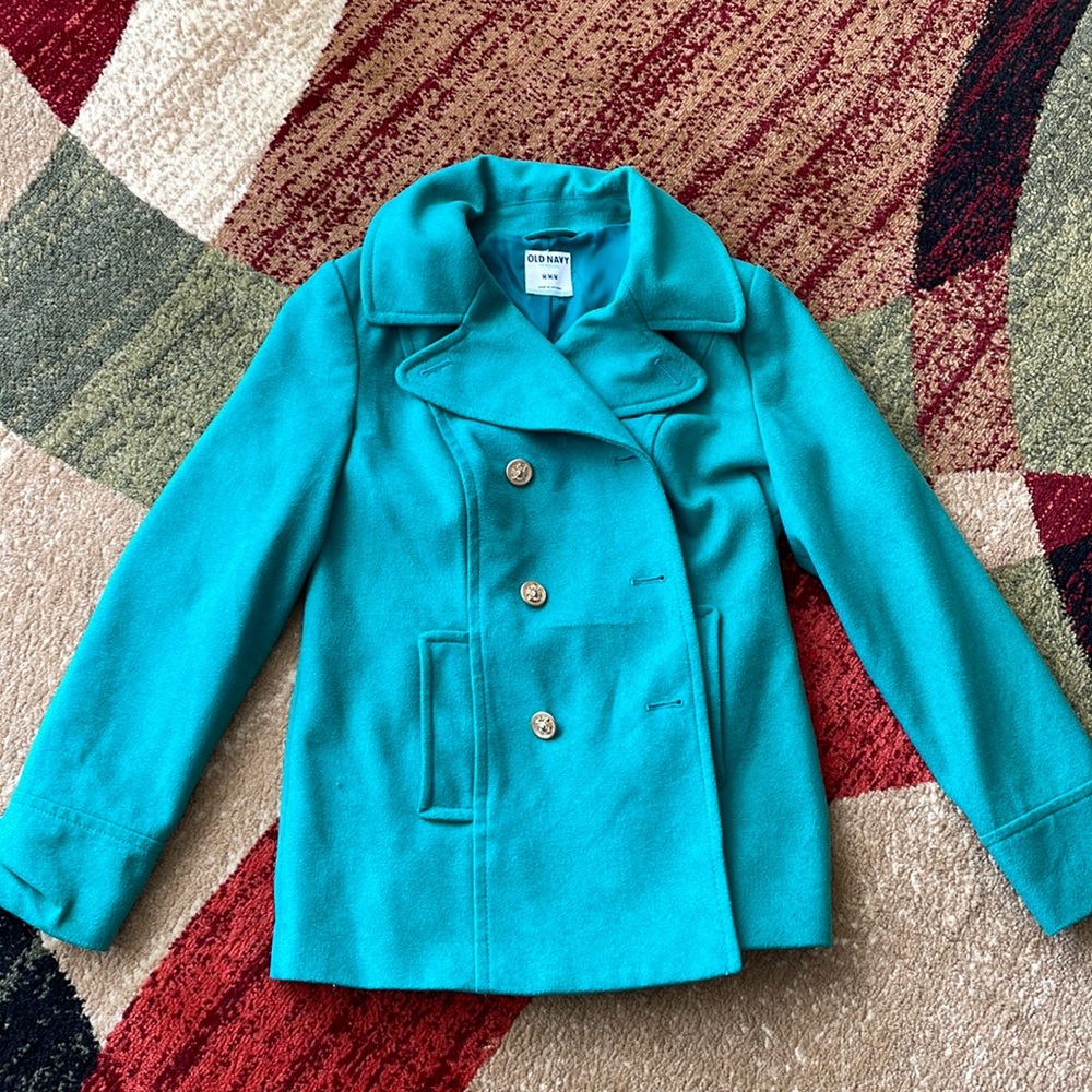 Old Navy coat blue green color like new condition